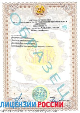 Образец сертификата соответствия (приложение) Нефтегорск Сертификат ISO 14001